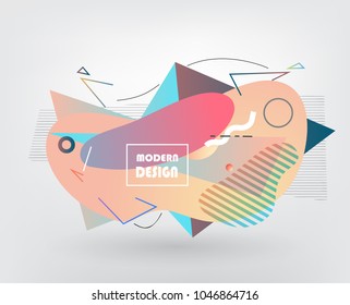 Colorful abstract design. Minimal geometric backgrounds. Vector pattern