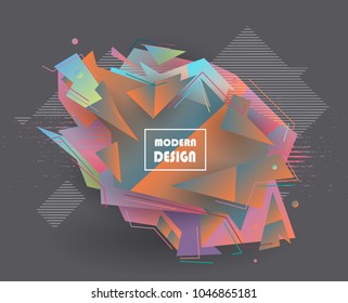 Colorful abstract design. Minimal geometric backgrounds. Vector pattern