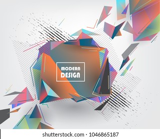 Colorful abstract design. Minimal geometric backgrounds. Vector pattern