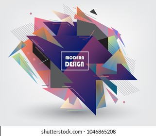 Colorful abstract design. Minimal geometric backgrounds. Vector pattern