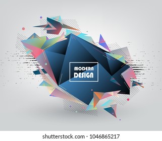 Colorful abstract design. Minimal geometric backgrounds. Vector pattern