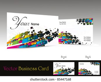 colorful abstract design professional business card