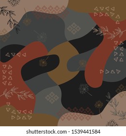 Diseño colorido abstracto para el patrón de bufanda