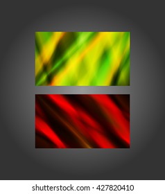 Colorful abstract design in a stained-glass style, in 3.5x2-in business card size. Vector EPS-10 file, transparency used. 