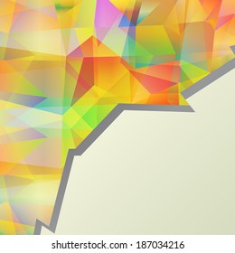 Colorful abstract design template vector background concept
