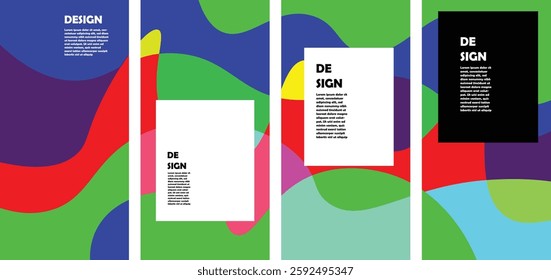 Colorful Abstract Design Templates with Bold Patterns and Creative Layouts