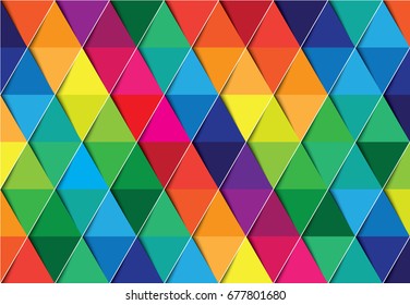 Colorful abstract design with triangle background