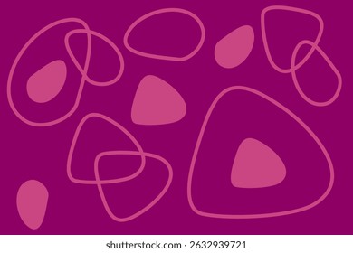 Colorful abstract design with various shapes on a deep purple background showcasing modern art style