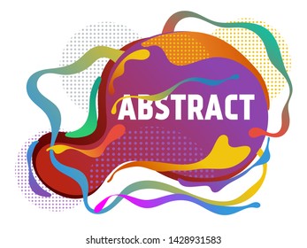 Colorful abstract design with wavy concept illustration