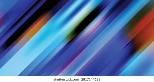 Colorful abstract diagonal lines in blue red and black with motion blur effect suitable for digital backgrounds modern designs and creative projects