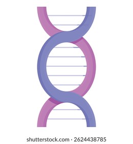 Colorful abstract dna strand illustration with double helix vector design for scientific, educational, and medical concepts in biology, genetics, and biochemistry