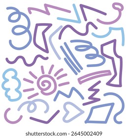 Colorful Abstract Doodle Artwork With Playful Lines and Artistic Shapes