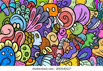 
Colorful Abstract Doodle Background for Multipurpose Background Like Print,Banner,Landing Page