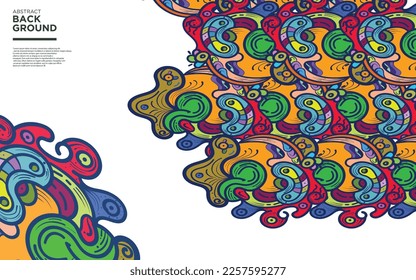 Colorful abstract doodle background vector
