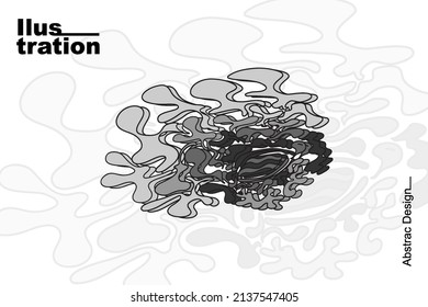 Colorful abstract doodle illustration for landing page, background, print material and social media story