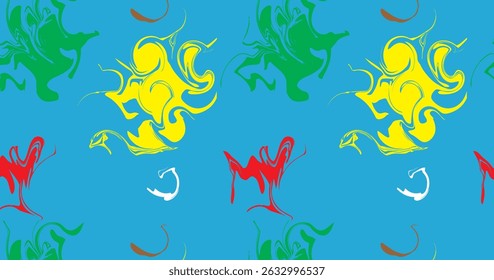 Colorido abstracto doodle forma sin patrón. Fondo de arte de estilo minimalista creativo, diseño de moda con Formas básicas. Fondo de impresión de Fondo de pantalla en color moderno.
