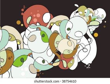 doodle colorido abstracto,ilustración vectorial