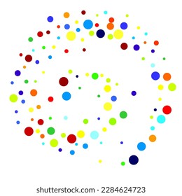 Colorful abstract dot background. Isolated on the white background. Vector holiday illustration.