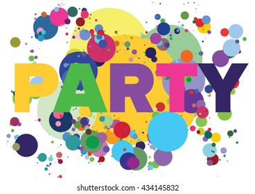 Colorful abstract dot background. Party. Vector illustration.