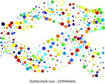 Colorful abstract dot background. Vector illustration for bright design.  Circle art round backdrop.