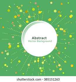 Colorful Abstract Dots Frame Design Element. Abstract artistic vector background.