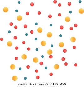 Colorful Abstract Dots on White Background
