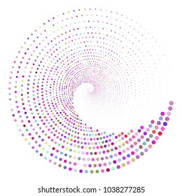 Colorful abstract dotted vector background. Halftone effect. Logo design element.