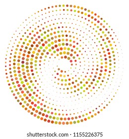 Colorful abstract dotted vector background. Halftone effect. Logo design element. Vector illustration
