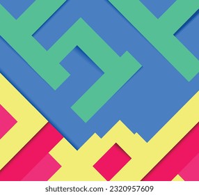 Fondo de forma dinámica abstracto colorido, fondo 3D geométrico moderno, diseño vectorial, Banner bueno para un mínimo, afiche