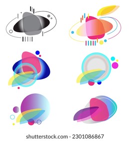 colorful abstract elements set for your project