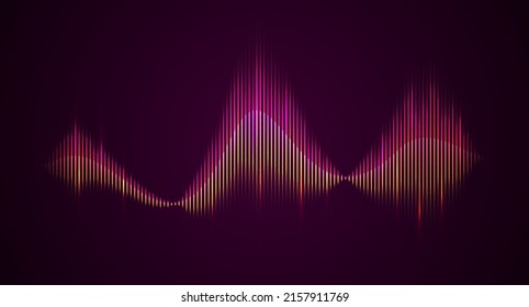 Colorful Abstract Equalizer On Dark Background