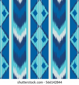 Colorful Abstract ethnic ikat pattern background Traditional pattern on the fabric in Indonesia and other Asian countries