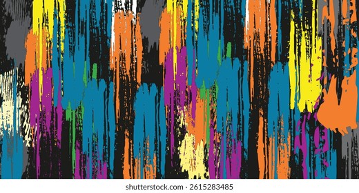 colorful abstract ethnic pattern in graffiti style with urban modern style elements bright quality illustration for your design