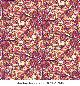 Colorful abstract ethnic seamless pattern. Orient style background.