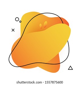 Colorful abstract figure. Dynamical colored forms and lines. Gradient abstract banner with flowing liquid shapes. Template for logo, flyer, presentation