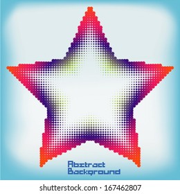 Colorful Abstract Five-Pointed Star Background