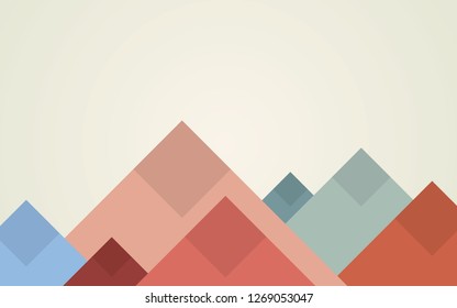 Colorful abstract flat background. Minimal geometric shape composition. Trendy background vector.