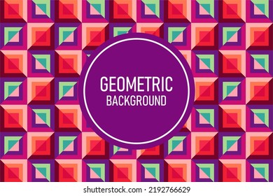 Colorful abstract flat geometric background