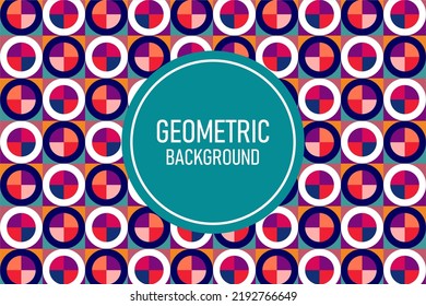 Colorful abstract flat geometric background