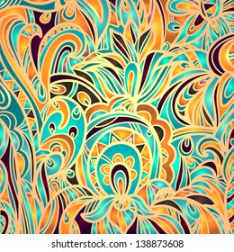 Colorful abstract floral background - vector
