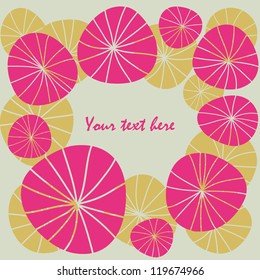Colorful abstract floral circles seamless vector pattern
