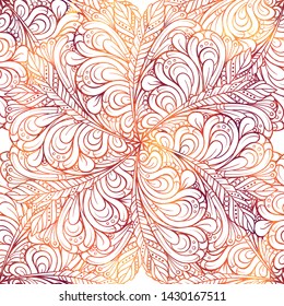 Colorful abstract floral ethnic seamless pattern.