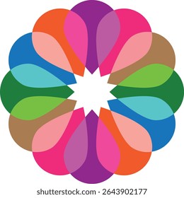 Colorful abstract floral illustration with vibrant hues and intricate details.