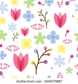 Colorful abstract floral pattern. 
