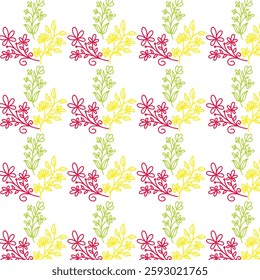 Colorful abstract floral pattern design