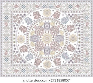 Colorful Abstract Floral Seamless Pattern – Hand Drawn Artistic Background