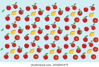 Colorful abstract floral vector  pattern. fruts . Flat  background 
