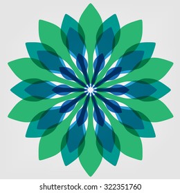 colorful abstract flower