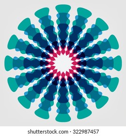 colorful abstract flower