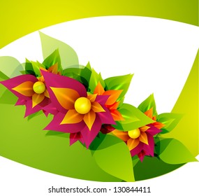 Colorful abstract flower design template